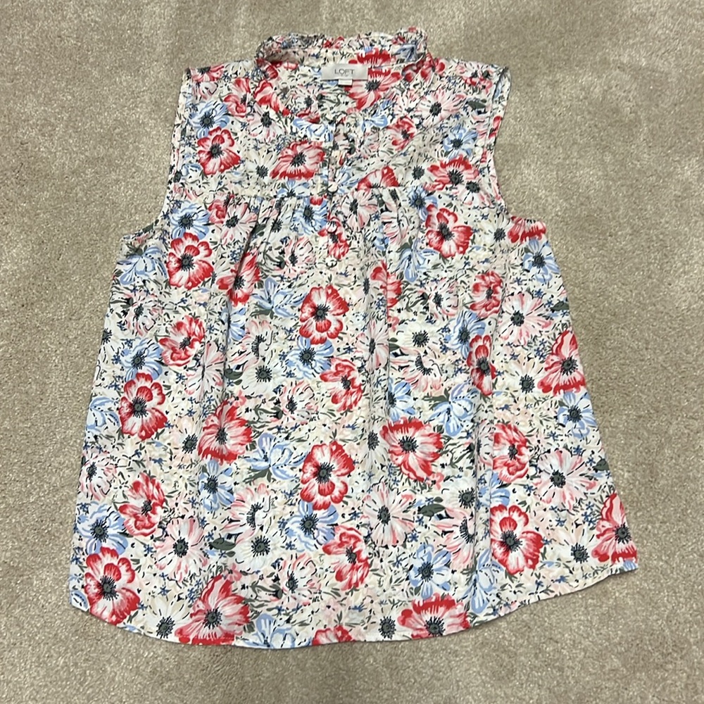Loft Floral Flowy Blouse